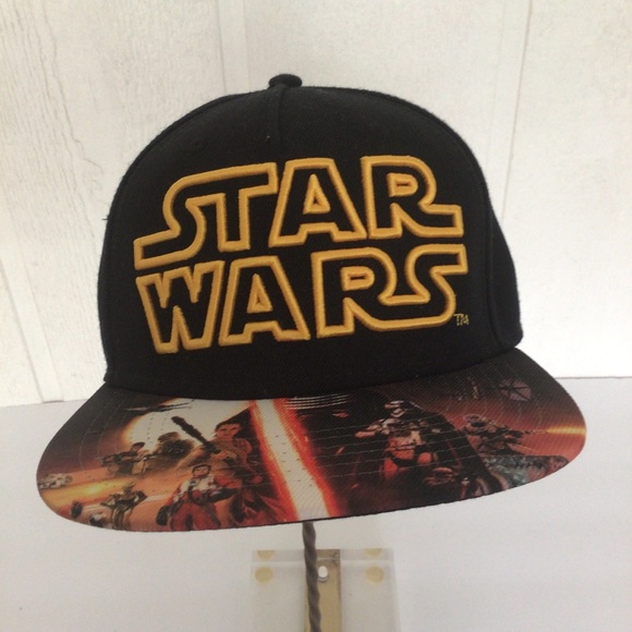 STAR WARS THE FORCE AWAKENS GORRA VII BLACK SNAPBACK HAT OSFM - Picture 6 of 15